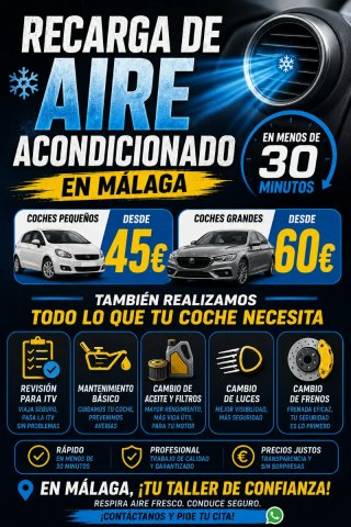 Recarga aire acondicionado coche desde 45€