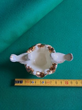 Soprammobile ceramica uccellini oro