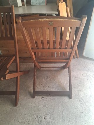 2 Sillas Plegables Madera FSC