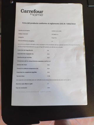 Frigorífico bajo encimera 93L