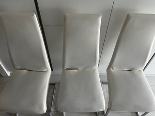 6 Sillas de comedor Wengue y Blancas