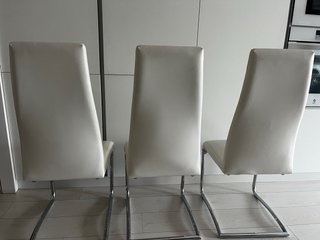 6 Sillas de comedor Wengue y Blancas