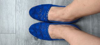 Alpargatas crochet azules