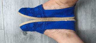 Alpargatas crochet azules