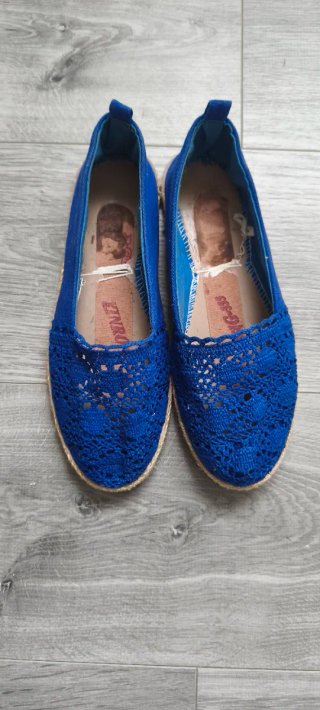 Alpargatas crochet azules