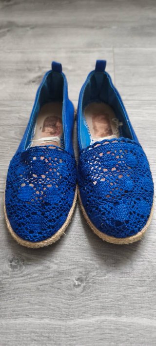Alpargatas crochet azules