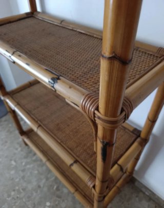 Estantería Bambú y Ratán Vintage