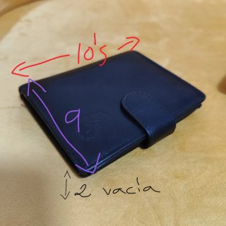 Cartera de Piel Negra con Cierre y Monedero