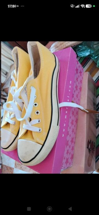 Zapatillas Loneta Amarillas Talla 39