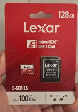 Lexar Tarjeta Micro SD 128GB UHS-I C10 A1 V30
