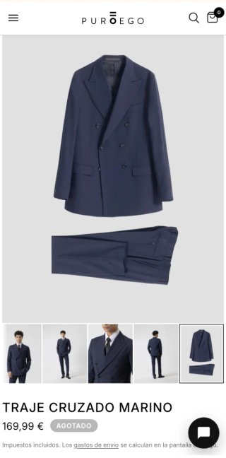 Traje Cruzado PuroEgo Azul Talla XL