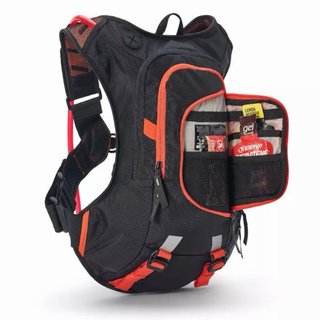 Mochila Uswe Raw 8 Negra y Naranja