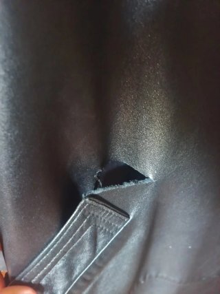 Chaqueta de cuero negra Talla 40