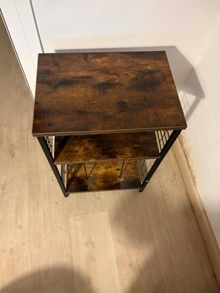 Mueble Estantería Portavinilos Madera y Metal