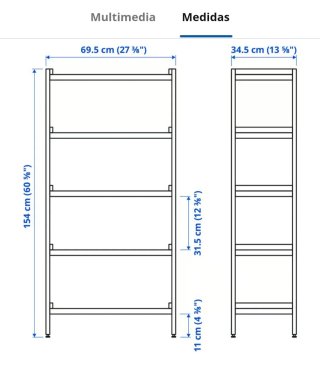 Estantería IKEA 4 baldas
