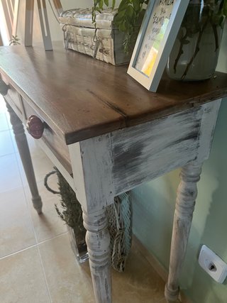 Mesa recibidor madera