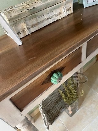 Mesa recibidor madera