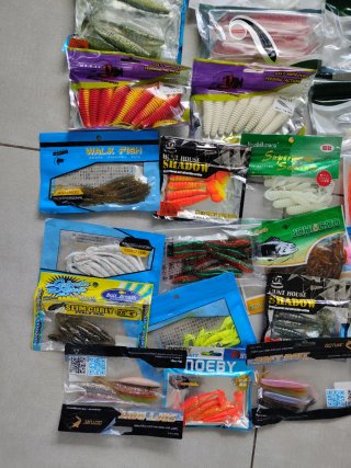Lote señuelos vinilo pesca