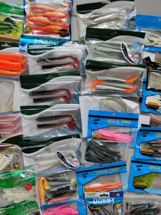 Lote señuelos vinilo pesca