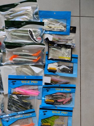 Lote señuelos vinilo pesca