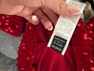Vestido de fiesta lentejuelas rojo Talla S