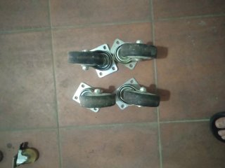 4 Ruedas Giratorias Goma 100mm