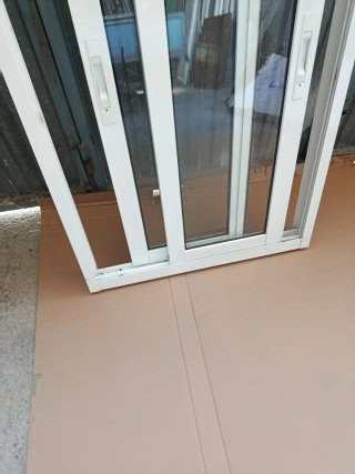 Ventana corredera aluminio blanca, 2 hojas g-90