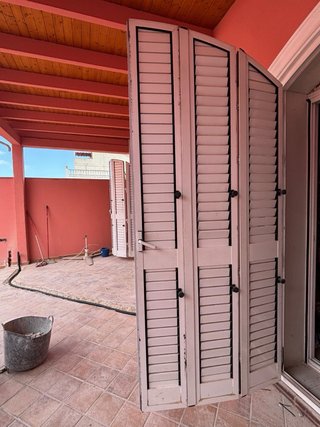 2 Contraventanas mallorquinas aluminio blanco