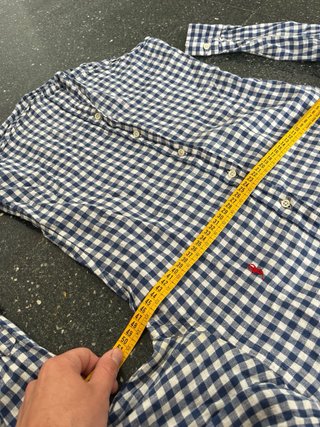 Camisa Ralph Lauren 100% Lino Azul y Blanco