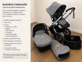 Carrito Bugaboo Camaleón Gris Todoterreno