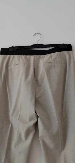 Pantalón vestir beige cintura goma