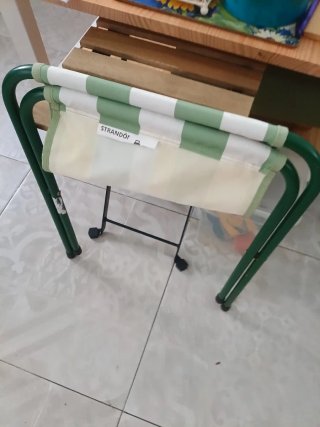 Silla plegable rayas verde y blanco