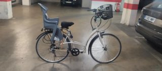 Bicicleta Paseo Decathlon Blanca