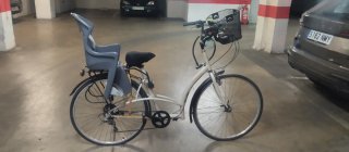 Bicicleta Paseo Decathlon Blanca