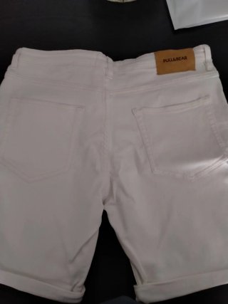 Pantalón corto Pull&Bear blanco Talla M