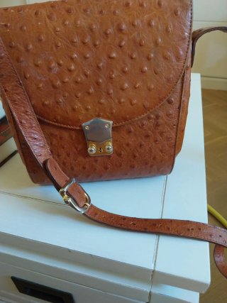 Bolso bandolera piel labrada