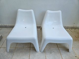 2 Sillas de Jardín Blancas