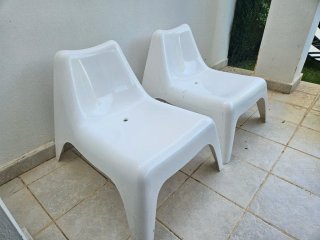 2 Sillas de Jardín Blancas