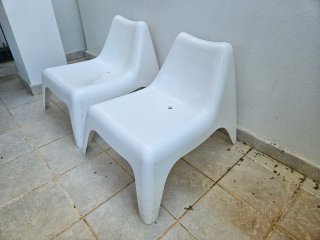 2 Sillas de Jardín Blancas