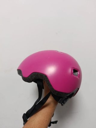 Casco infantil rosa Oxelo para patinaje
