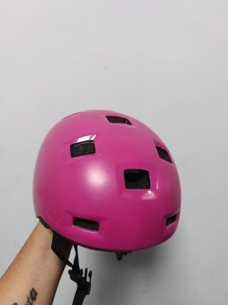 Casco infantil rosa Oxelo para patinaje