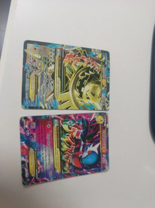 2 Cartas Pokémon Mega Gardevoir EX y Steelix EX