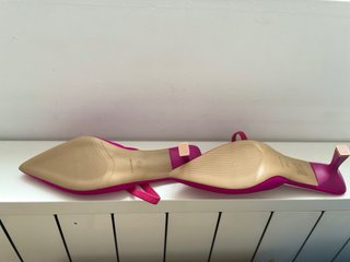 Zapatos tacón slingback fucsia
