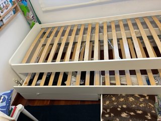 Cama nido de madera blanca ikea slack. DESMONTADA