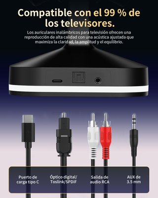 Wantek Auriculares inalámbricos para televisión