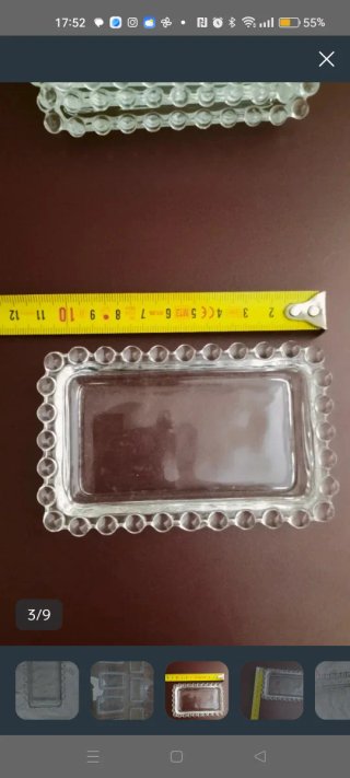 Platitos bandejitas  cristal perlas