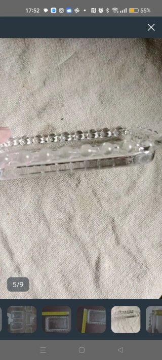 Platitos bandejitas  cristal perlas
