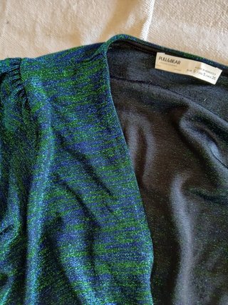 Vestido Pull&Bear azul y verde talla S
