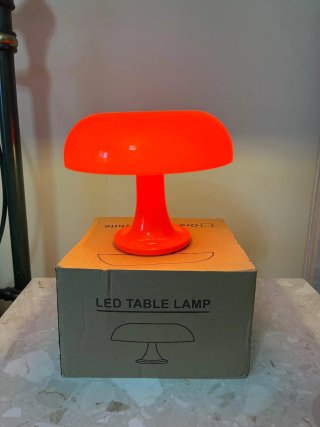 Lampada Arancione Design Fungo
