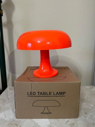 Lampada Arancione Design Fungo